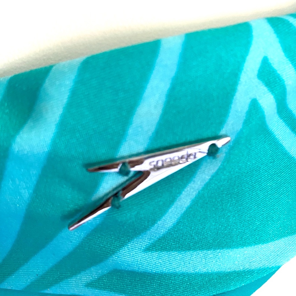 speedo teal blue high rise bikini bottom - L - Picture 3 of 8